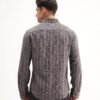 Rare Rabbit Men's Nira Brown Viscose Geometric Print Regular Fit Full Sleeve Collared Shirt