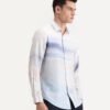 Rare Rabbit Men's Pumot Off White Cotton Blend Abstract Print Regular Fit Full Sleeve Collared Shirt