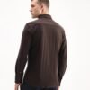 Rare Rabbit Men's Vert-Ls-25 Brown Cotton Plain Regular Fit Full Sleeve Collared Shirt